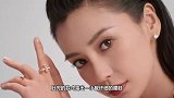 angelababy黑色工装造型活力酷飒,高马尾长卷发飘逸感十足