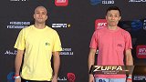 UFC格斗之夜180对视集锦 僵尸与T城对视面如表情