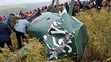 肯尼亚一郡长所乘直升机飞出百米后，机头瞬间栽地机尾被摔飞