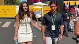 居莱尔带着女友现身F1围场，笑容满面