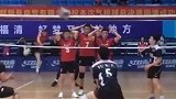 男子排球赛上的神奇发球，对面一记拐弯发球直接锁定胜局
