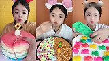 美女直播吃千层蛋糕、小鱼果冻，各种口味任意选，一口下去超过瘾