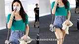 金晨打破五五分身材！短上衣搭超高腰热裤，生图身材也能打