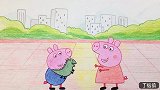 手绘定格动画：可恶的老鹰抢走恐龙，乔治大哭，怎么办