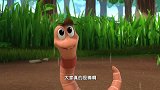 萌鸡小队：蚯蚓玩特技，在水中玩滑刺溜，搞笑又好玩！