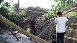 父子俩搭架子准备灌柱子，老妈炖一锅老鸭粉丝汤，这味道真绝了！