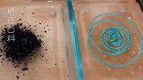 小姐姐用化妆品给水晶泥染色，黑色与青色，你更喜欢哪一个
