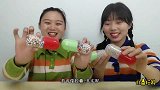 趣味“胶囊造型史莱姆糖果玩具”，双色搭配晶晶亮，揉捏超带劲