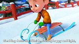 启蒙教育 3D动画蓝皮鼠和小伙伴们一起坐雪橇滑雪 趣味儿歌！