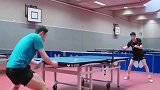 乒乓球：马龙许昕训练，动作清晰可学习！