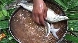 这是什么鱼？小哥野外柴火烹调，原汁原味真是味美汤鲜