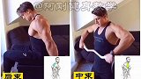 三角肌的训练动作，坚持训练，拥有好看肩部肌肉。
