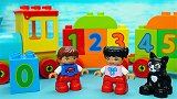 乐高趣味积木玩具:拼装1到9的数字小火车