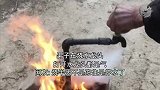 男子在烧水龙头，打开水龙头都是气