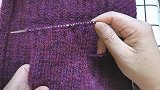 女士圆领开衫毛衣编织视频教程六，前片左边肩的织法，简单易学