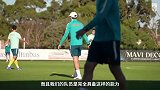 对阵喀麦隆赛前最后一练 邵佳一朱辰杰接受媒体采访