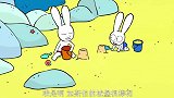 超人兔：西蒙和加斯伯沙滩堆城堡，碰到一只寄居蟹