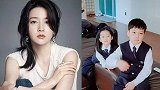大长今李英爱晒龙凤胎近照，颜值极高像妈妈，夸儿子是好哥哥