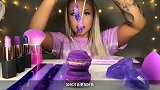 俘获人心的紫色美食，被美女玩出新花样，味道还重要吗