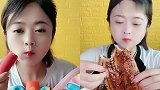 美女直播吃彩色香肠、大鳗鱼,各种口味任意选,是我向往的生活