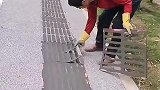农民贴地砖，满满的智慧