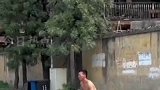 男子徒手轻松爬上五米高墙，飞檐走壁，如履平地