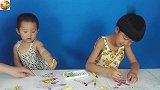 亲子互动蔬菜涂色，大风车和蓝椰子树！