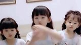 妈妈一胎生了三胞胎女儿，从小养到大真是费钱又费神，但是幸福啊