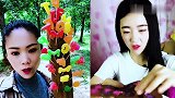 美女直播吃彩色数字糖，看着真过瘾，是我向往的生活