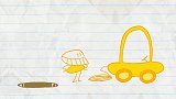 搞笑铅笔人动画：小黄人宝宝开车救援，可是不会刹车，这就悲剧了