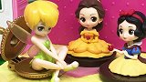 童话王国老是下雨，白雪和贝儿画了一道彩虹，好漂亮啊！