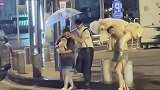 大狗做的雨伞，就怕给主人下暖流