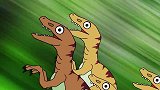 甲龙激战入侵的花斑龙和爪龙,恐龙动漫