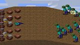 我的世界植物大战僵尸 石砖加农炮打僵尸真好用