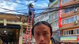 电工面对尼泊尔街上这些电线，到底作何感想，是不是能找到天黑！