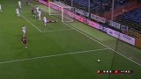 热那亚左路刁钻传球 多纳鲁马出击扑空无奈队友包抄太慢