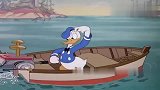 米老鼠和唐老鸭唐老鸭修船不成掉下湖，布鲁托飞身救主人好帅