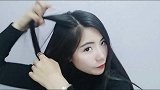 同样是编发，头发这么扎，既简单又好看