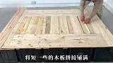 用几个塑料筐就能打造一张双人床，结实又耐用，还能当作储物柜！