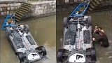 司机停车操作不当 轿车坠河3人不幸身亡
