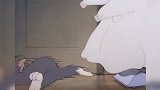 猫和老鼠：杰瑞太可爱，被油漆染白了，照镜子把自己吓一跳