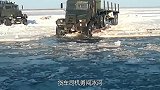 货车司机勇闯冰河，零下40度超低温，司机真的是胆大心细！