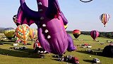 美国：新泽西热气球节举行，五彩气球布满天空宛若童话