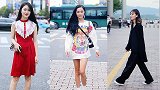 实拍杭州街拍达人，第三位美女虽然个子矮但超级有气场！