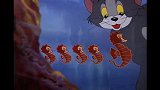 猫和老鼠：杰瑞从汤姆耳朵跑走，伪装成海马