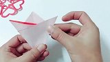 非常简单的心形剪纸窗花，送给小朋友的手工作业