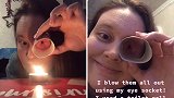 英国：34岁女子患病被摘除眼球，用眼球空洞吹蜡烛走红网络