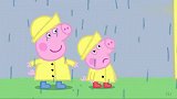 小猪佩奇：乔治是十万个为什么，总是有问题，居然跑出淋雨！