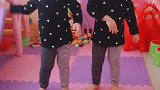 双胞胎姐妹俩，自创的舞蹈开始了，好不好凑合着看吧