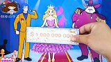 芭比选美大赛，卖报纸的芭比穿上花瓣宝石裙，夺得选美冠军
